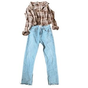 Agolde Cherie High Rise straight in Merrit.